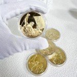 Trump 6 Pack Donald Trump Fighting for America Gold Coin Collectible Gift - Trump Coin with Protective Case, Gold Plated Coin, Trump Gifts