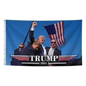Generic Trump Shooting Flags Trump 2024 Flag 3X5 Feet With 2 Brass Grommets, Durable And Fade Resistant, Suitable For Elections, Porches, Gardens, And Interior Decoration