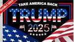 JOLCAHEU Double Sided Trump 2025 Flag 3x5FT President Trump Flag,Take America Back Flags with 2 Brass Grommets,Durable Polyester.