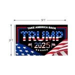 JOLCAHEU Double Sided Trump 2025 Flag 3x5FT President Trump Flag,Take America Back Flags with 2 Brass Grommets,Durable Polyester.