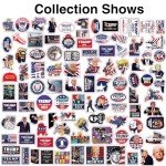 GTOTd The President Stickers (200 pcs) Patriotic American Elect Vote USA Flag Decal Christmas Stocking Stuffers Decor Gifts Merch Party Supplies for Laptop Luggage Guitar Skateboard Window Phone