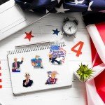 GTOTd The President Stickers (200 pcs) Patriotic American Elect Vote USA Flag Decal Christmas Stocking Stuffers Decor Gifts Merch Party Supplies for Laptop Luggage Guitar Skateboard Window Phone