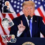 GTOTd The President Stickers (200 pcs) Patriotic American Elect Vote USA Flag Decal Christmas Stocking Stuffers Decor Gifts Merch Party Supplies for Laptop Luggage Guitar Skateboard Window Phone