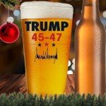 Patriots Cave Trump 2024 16 OZ Pint Glass | Gift Box Included | Will Not Fade & Made In USA & Dishwasher Safe | Patriotic Gift for Dad, Beer Gift for Husband, Maga Trump Merch
