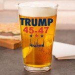 Patriots Cave Trump 2024 16 OZ Pint Glass | Gift Box Included | Will Not Fade & Made In USA & Dishwasher Safe | Patriotic Gift for Dad, Beer Gift for Husband, Maga Trump Merch