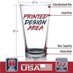 Patriots Cave Trump 2024 16 OZ Pint Glass | Gift Box Included | Will Not Fade & Made In USA & Dishwasher Safe | Patriotic Gift for Dad, Beer Gift for Husband, Maga Trump Merch