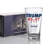 Patriots Cave Trump 2024 16 OZ Pint Glass | Gift Box Included | Will Not Fade & Made In USA & Dishwasher Safe | Patriotic Gift for Dad, Beer Gift for Husband, Maga Trump Merch