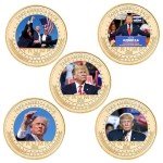 2024 Donald Trump Campaign Attack Commemorative Coin Set in Bag, Supports Trump Gift