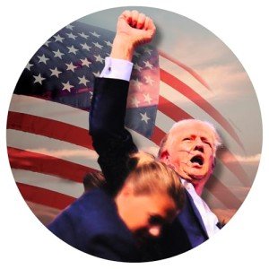 Trump Assassination Attempt Campaign Magnet, Take Back America 2024, Magnetic Decal for Fridge, Car, Garage, 5.5 Inches