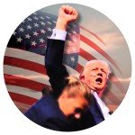 Trump Assassination Attempt Campaign Magnet, Take Back America 2024, Magnetic Decal for Fridge, Car, Garage, 5.5 Inches