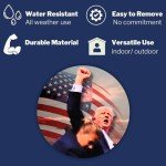 Trump Assassination Attempt Campaign Magnet, Take Back America 2024, Magnetic Decal for Fridge, Car, Garage, 5.5 Inches