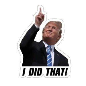100pcs Trump I Did That Stickers Gas Pump Stickers Decal, Funny Trump I Did That Stickers, 2 Inches I Did That Tariff Sticker Trump Waterproof Sticker (100PCS)