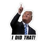 100pcs Trump I Did That Stickers Gas Pump Stickers Decal, Funny Trump I Did That Stickers, 2 Inches I Did That Tariff Sticker Trump Waterproof Sticker (100PCS)
