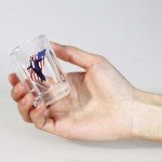 TAOHUAJIANG 2 Pcs Trump Shot Glasses Trump Cup Make America Great Again 2024 Trump Survived Assassination Attempt Survivor (New Square Glass, 1.89x2.44 inches)