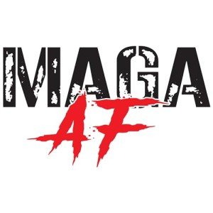 Generic MAGA AF Decal – Show Your Support for Donald Trump (Black)