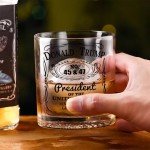Trump Whiskey Glass, Political & Right Wing Conservative Gift, 45 & 47th President Donald Trump Stuff, 2024 MAGA Merch, Perfect for Vodka, Wine, Spirits & Liquors