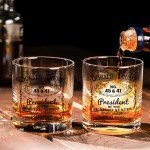 Trump Whiskey Glass, Political & Right Wing Conservative Gift, 45 & 47th President Donald Trump Stuff, 2024 MAGA Merch, Perfect for Vodka, Wine, Spirits & Liquors
