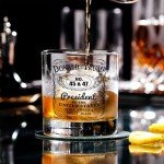 Trump Whiskey Glass, Political & Right Wing Conservative Gift, 45 & 47th President Donald Trump Stuff, 2024 MAGA Merch, Perfect for Vodka, Wine, Spirits & Liquors