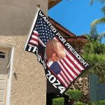 Mug Shot Trump Wanted For President 2024 MugShot Flag 3x5 Double Sided Outdoor Flag Tapestry Banner Poster Flag For Living Room Outdoor Indoor Garden Flag Decorative Gifts