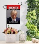 Trump Mug Shot Flag MugShot Decor Wanted For A Second Term Reward Poster Making America Great Again 2024 Home Banner Wall Art Patio Lawn Room Decorations Outdoor Tapestry Yard Sign Gift For Him Made In USA