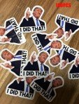 100pcs Trump I Did That Stickers Gas Pump Stickers Decal, Donald Trump Merchandise, Anti-Trump Stickers