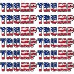 Trump American Flag Sticker (12 Pcs), Trump 2024 Vinyl Stickers and Decals, Trump 2024 Bumper Sticker for Car, Truck, Van, SUV, Motorcycle, Cup, House, Windows, Laptop, Great Gift for Any Patriot