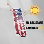 Trump American Flag Sticker (12 Pcs), Trump 2024 Vinyl Stickers and Decals, Trump 2024 Bumper Sticker for Car, Truck, Van, SUV, Motorcycle, Cup, House, Windows, Laptop, Great Gift for Any Patriot