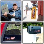 Trump American Flag Sticker (12 Pcs), Trump 2024 Vinyl Stickers and Decals, Trump 2024 Bumper Sticker for Car, Truck, Van, SUV, Motorcycle, Cup, House, Windows, Laptop, Great Gift for Any Patriot