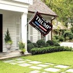 Trump flag Trump Won Get Over It Flag Yard Sign Outdoor Flags 3x5 FT Trump Flag Save America with Gromments (Black-won03)