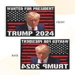 Mug Shot Trump Wanted For President 2024 MugShot Flag 3x5 Double Sided Outdoor Flag Tapestry Banner Poster Flag For Room Wall Decor Garden Flag Decorative Gifts