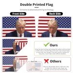 Probsin Trump 2024 Mug Shot Flag 3x5 Ft Double Sided Printed American Never Surrender Flag Banner Party Supplies Yard Signs Home Decor Hanging Poster for College Room Man Cave Welcome Photo Backdrop