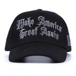 Donald Trump Gothic Dark MAGA Hat Make America Great Again Slogan with USA Flag Adjustable Baseball Cap Black (US, Alpha, One Size, Gothic Dark MAGA Hat)