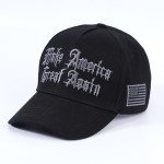 Donald Trump Gothic Dark MAGA Hat Make America Great Again Slogan with USA Flag Adjustable Baseball Cap Black (US, Alpha, One Size, Gothic Dark MAGA Hat)