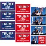 24Pcs Trump 2024 Stickers Take America Back Make America Great Again MAGA - 8 Style 6x3.6in Funny Presidential Election USA American Flag Decals for Scarpbook Window Cars Trucks Water Bottles