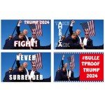 24Pcs Trump 2024 Stickers Take America Back Make America Great Again MAGA - 8 Style 6x3.6in Funny Presidential Election USA American Flag Decals for Scarpbook Window Cars Trucks Water Bottles