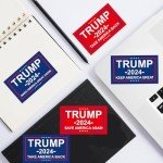 24Pcs Trump 2024 Stickers Take America Back Make America Great Again MAGA - 8 Style 6x3.6in Funny Presidential Election USA American Flag Decals for Scarpbook Window Cars Trucks Water Bottles