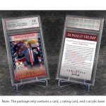 Trump Trading Card - 47th US President Donald Trump Collection Rating Card with Acrylic Base, Victory Celebration, MAGA Political Memorabilia Gifts, 3.5"x2.5", 1 Pcs (Card with Base)