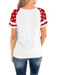 4th of July Shirt for Women MAGA Shirt USA Flag Short Sleeve Patriot Gifts Independence Day Tee Tops(White5,XX-Large)