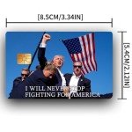 KnowonK Donald Trump 2024 Credit Card Skin,Debit Card Sticker,Transportation Card,Trump Assassination Debit Card Sticker Trump Shoting Decals for Kids Adult(Color-A)