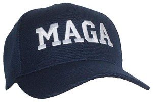 Tropic Hats Adult EmbroideNavy MAGA Donald Trump Adjustable Ballcap - Navy