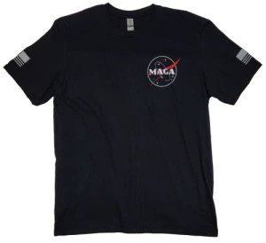 MAGA NASA T-Shirt (Black, X-Large)