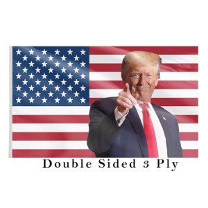 Trump 2024 Flag 3x5 Double Sided Outdoor 3 Ply Donald Trump Flags Support for President with 2 Brass Grommets