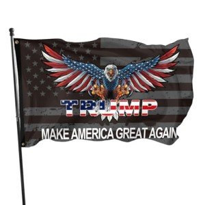 Trump Flag Make America Great Again Flag for MAGA House Yard Bedroom Garden Car Indoor and Outdoor Decor Banner for Room Tapestry Gift with 2 Brass Grommets