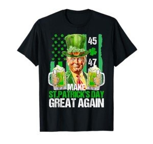 Make St Patrick's Day Great Again Shamrock Trump American T-Shirt