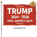 Trump Won Flag 2024-2028 President Flag Double Sided Heavy Duty Outdoor for Garden Bedroom Car Outdoor Decor with 4 Rows Stitched