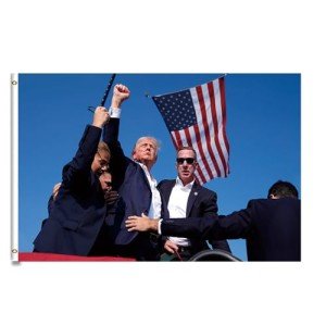 Naerza Trump Shooting Flag Double Sided 2024 Banner Flags 3x5ft For Indoor Outdoor Decoration Shooting Makes Me Stronger