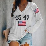 Trump Tshirts Women MAGA Shirts Trump 2024 Trump Girl Shirt Trump 47 Shirt Trump Daddy's Home Sweatshirt Trump T Shirts for Men 2024 Daddy Home Trump Shirt White Christmas Tree