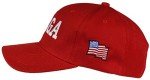 Tropic Hats Adult Embroidered MAGA 45 American Flag Trump Adjustable Ballcap - Red