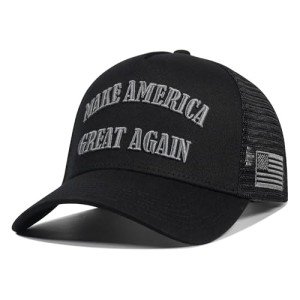 Trump Dark MAGA Hat 2024 Make America Great Again Trucker Hats 45 47 for Men Women
