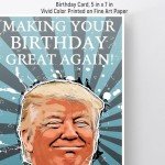 GIFTSFARM Trump Funny Birthday Card for 40th 50th 60th 65th 70th 75th 80th, Trump Gifts Merch, Trump Birthday Gifts for Women Her Him Men, Trump Merchandise 2024 (5 x 7 Inch Card with Kraft Envelope)